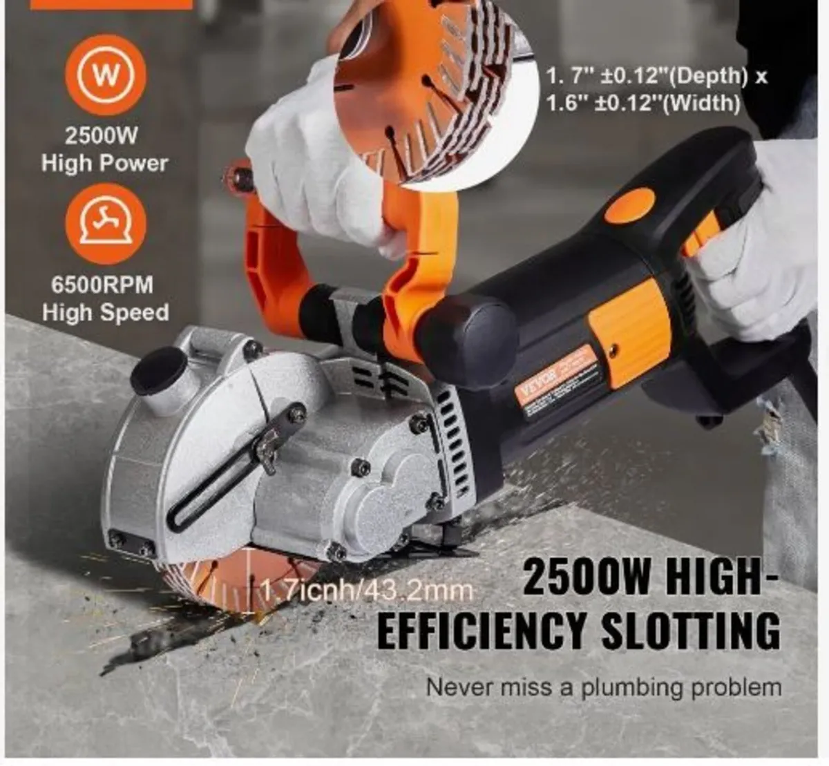 Electric Wall Chaser, Wall Groove Cutting Machine - Image 4