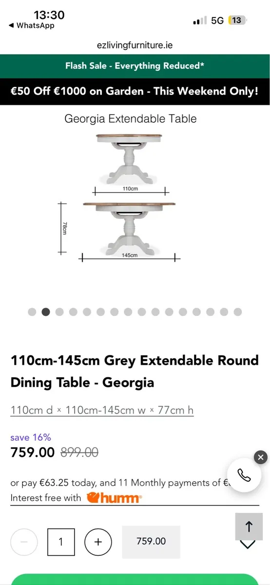 EX living dining table brand new - Image 2