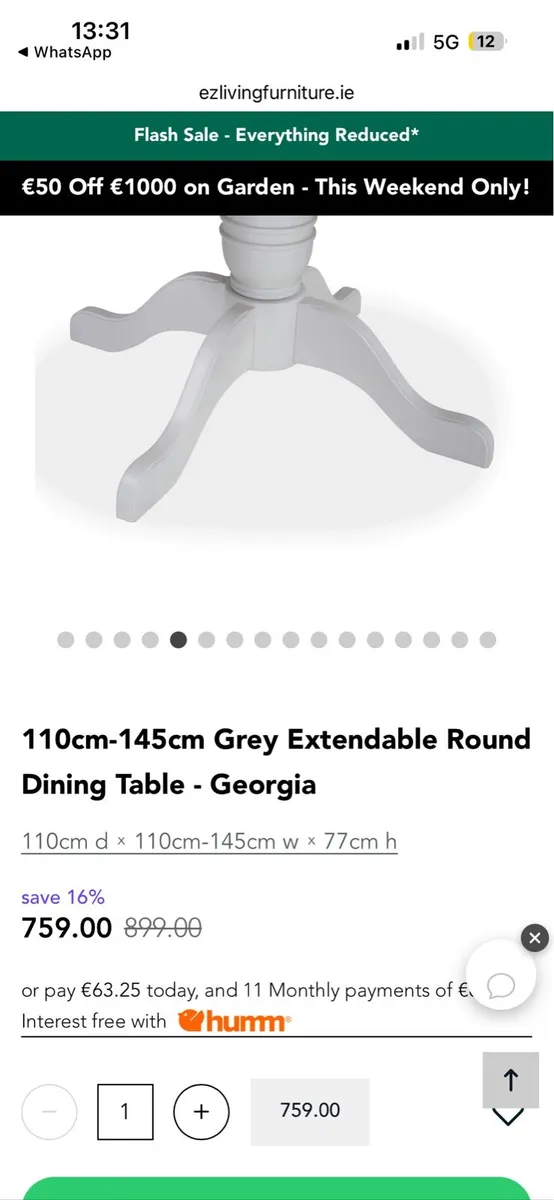 EX living dining table brand new - Image 3