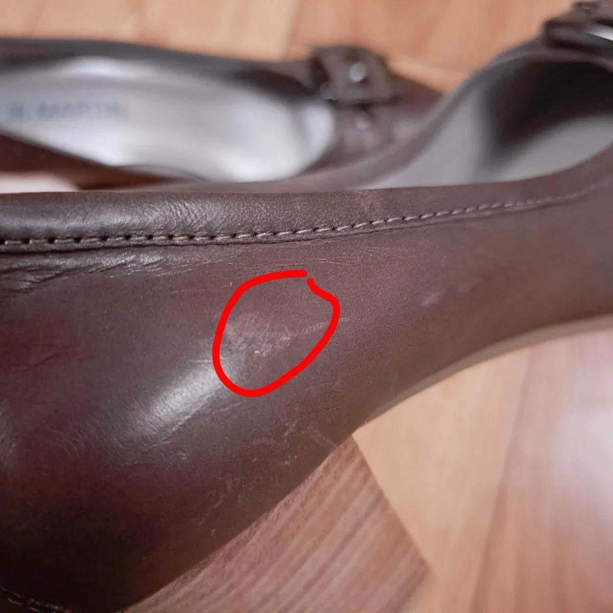 JB Martin Taupe Brown Leather Buckle Heels 4UK - Image 2