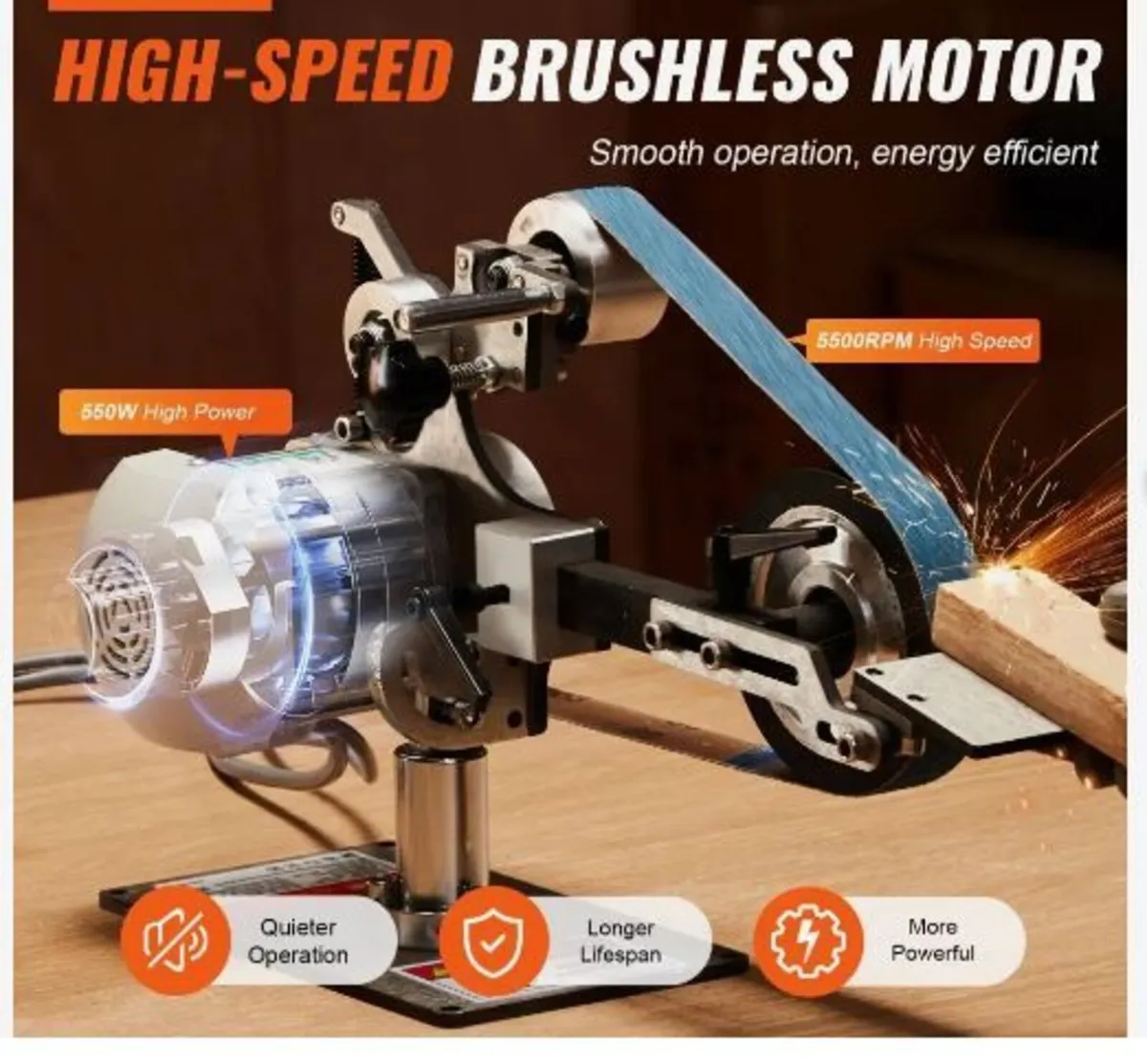 Belt Grinder Sander, 30 x 1-Inch Variable Speed - Image 3