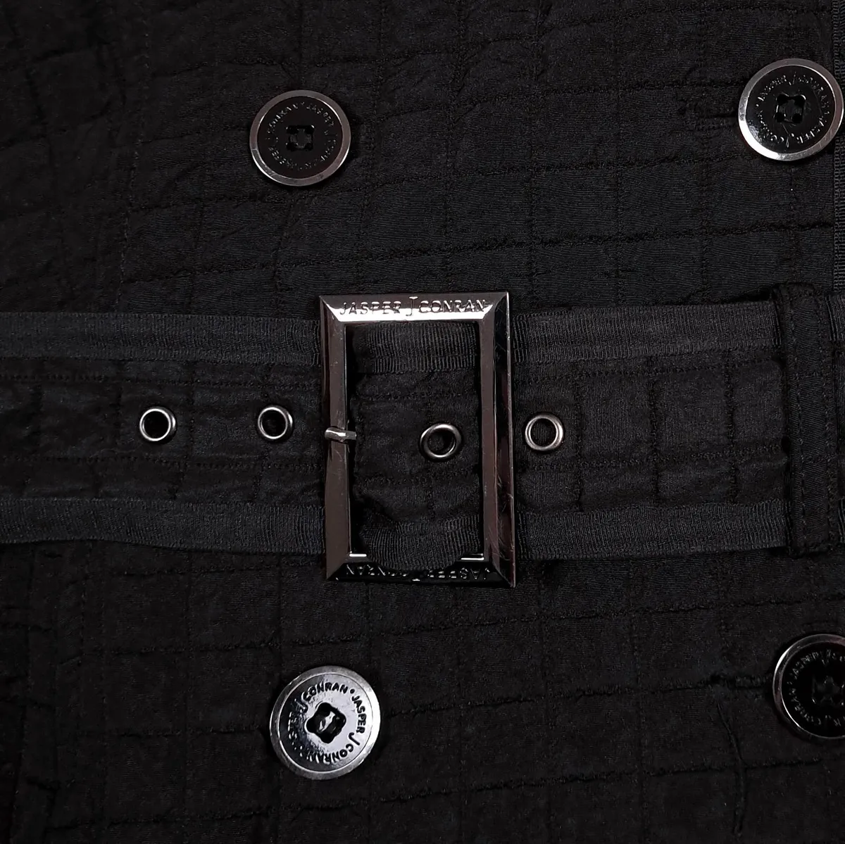 Jasper Conran Black Quilted Trench Coat 18UK/46EU - Image 2