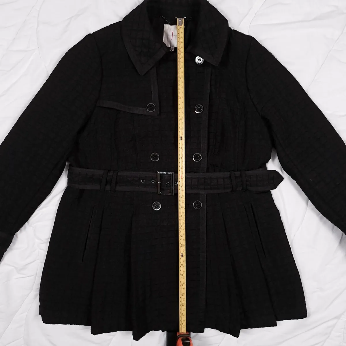 Jasper Conran Black Quilted Trench Coat 18UK/46EU - Image 4