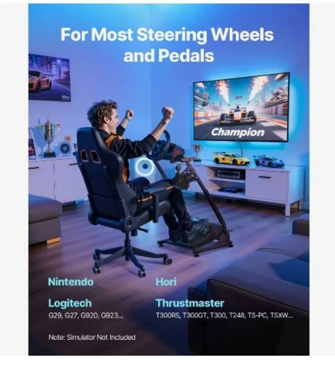 Racing Wheel Stand, Adjustable & Foldable - Image 2