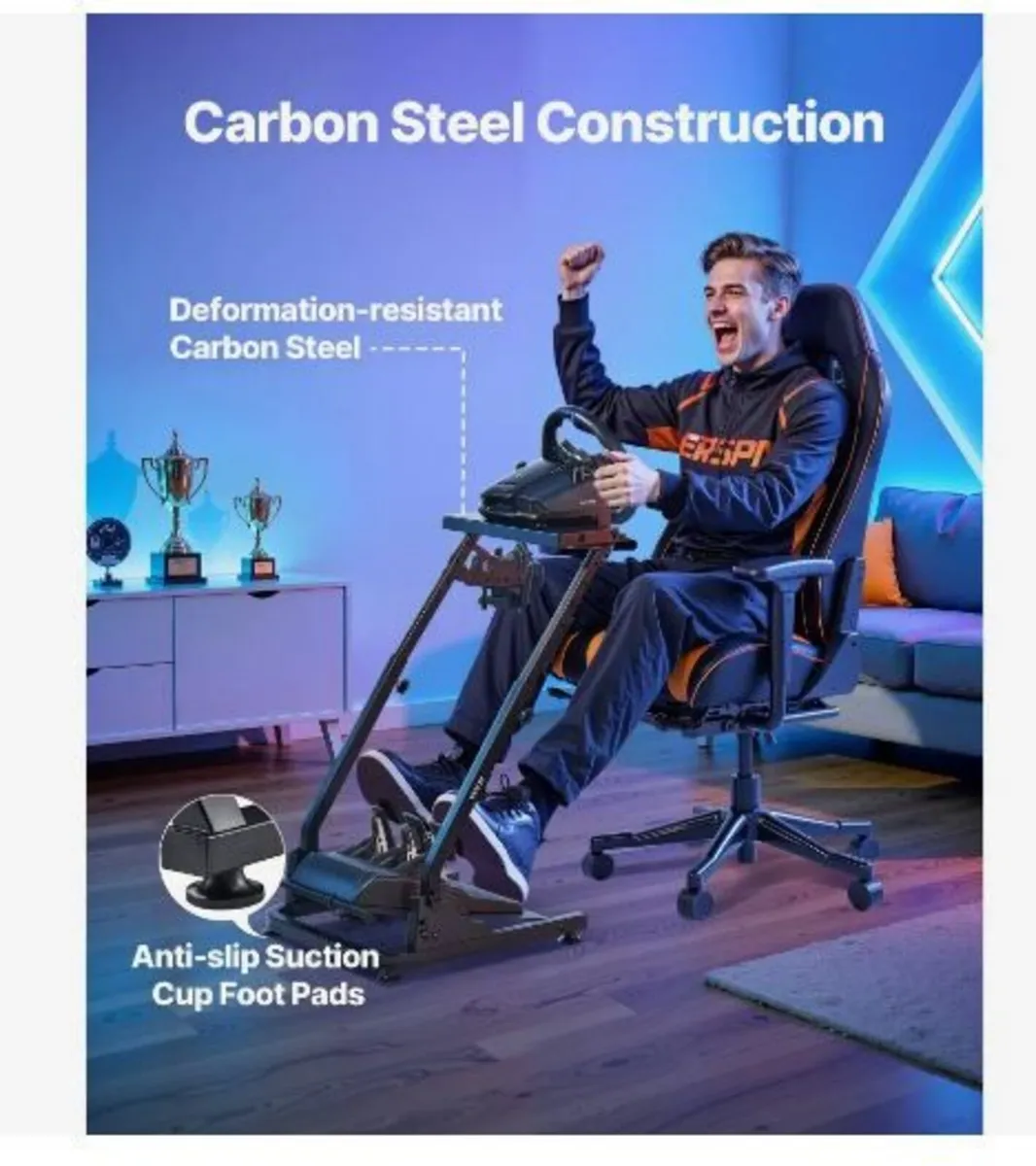 Racing Wheel Stand, Adjustable & Foldable - Image 4