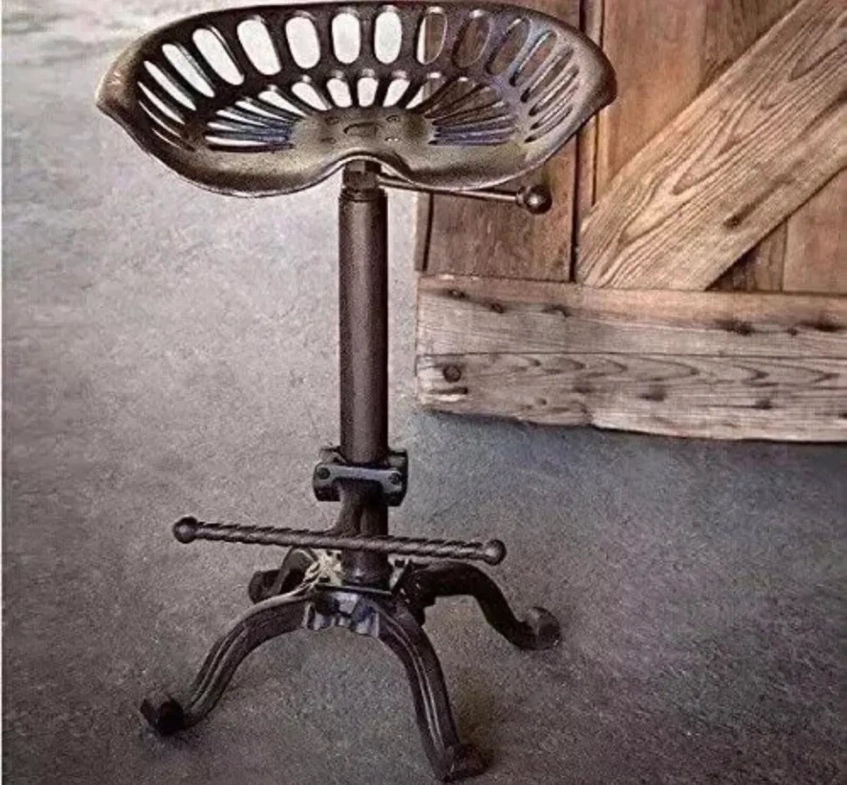 NEW Cast Iron Tractor Style Kitchen Bar Stool - Image 2