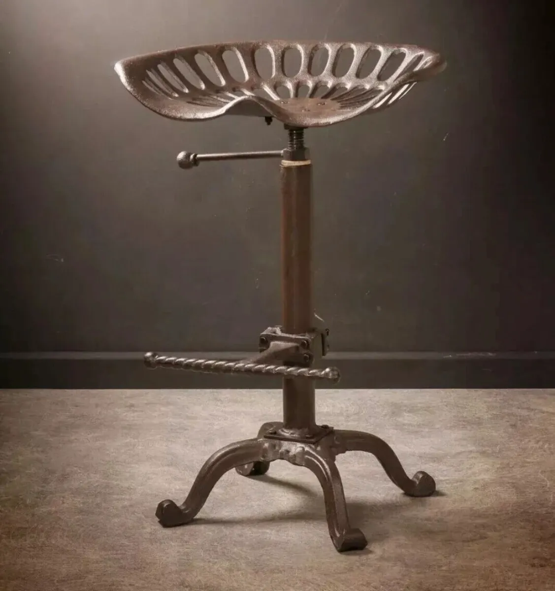 NEW Cast Iron Tractor Style Kitchen Bar Stool - Image 1