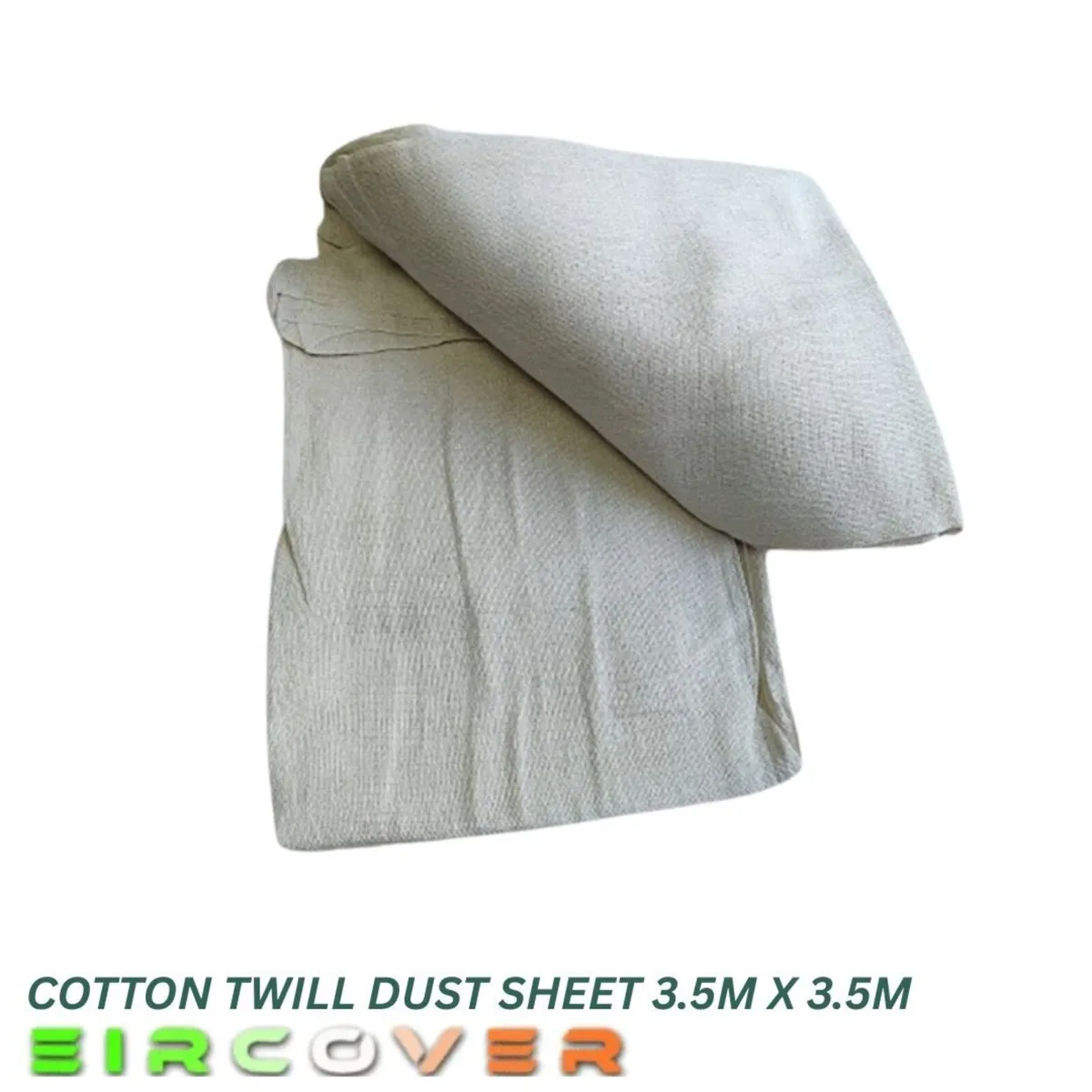 Cotton twill dust sheet 3.5m x 3.5m (12' x 12') - Image 3