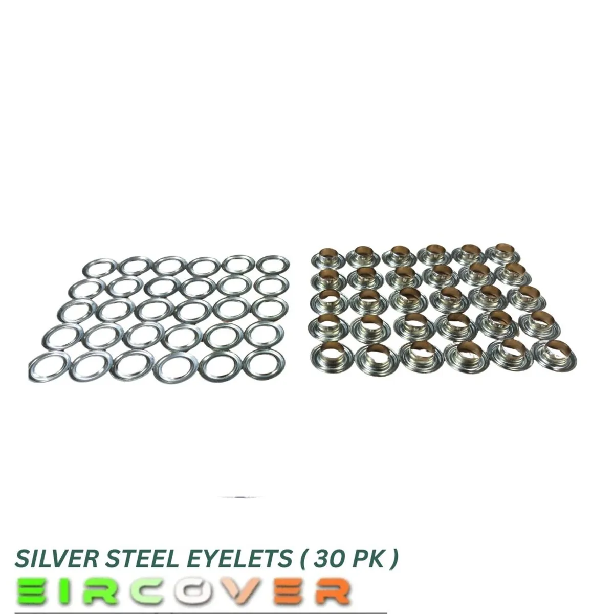Silver Steel eyelets pack of 30 pcs - Image 2