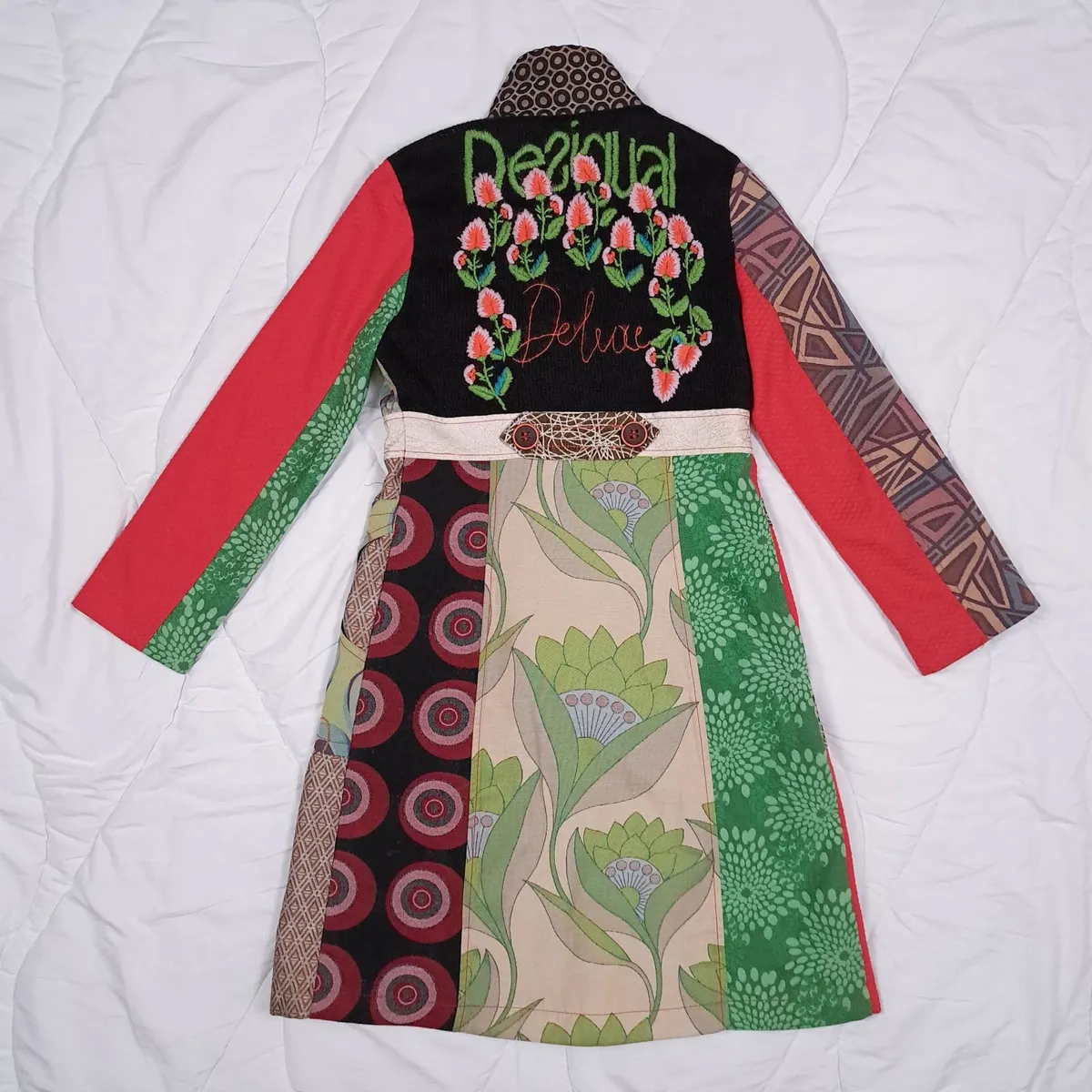 Desigual Multicolor Patchwork Coat 8UK/36EU - Image 2
