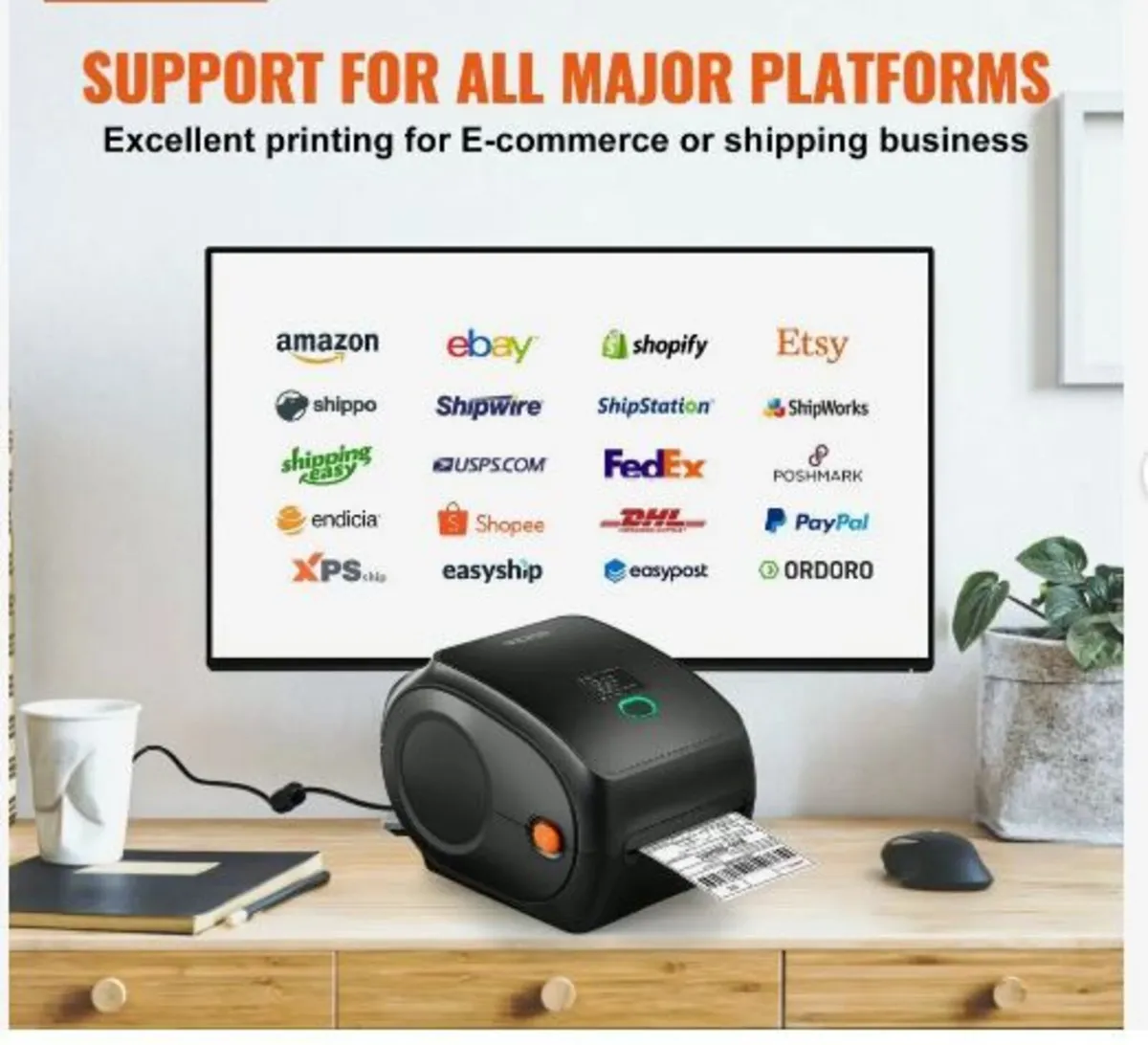 Thermal Label Printer, 300DPI for 4x6 Mailing - Image 2