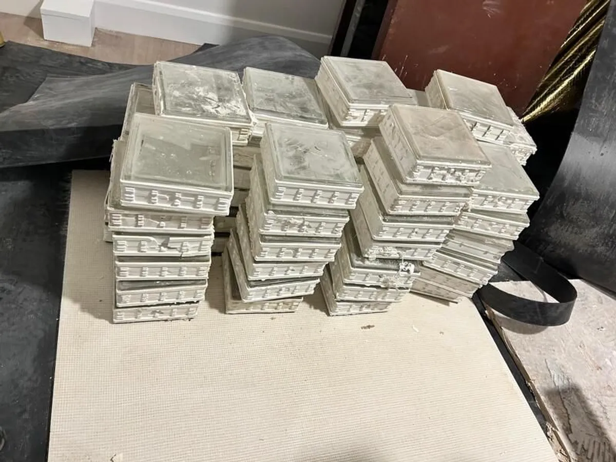 51 Reclaimed Glass Blocks Bricks Vintage Style - Image 1