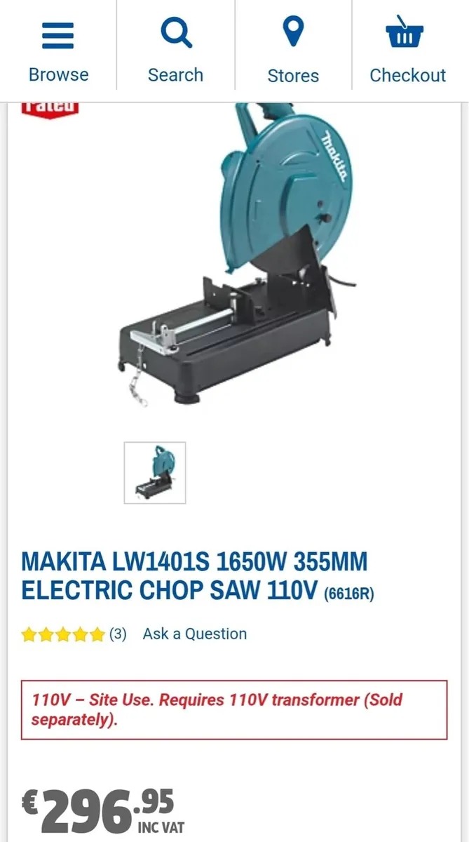 Makita Chop Saw 110v - Image 1