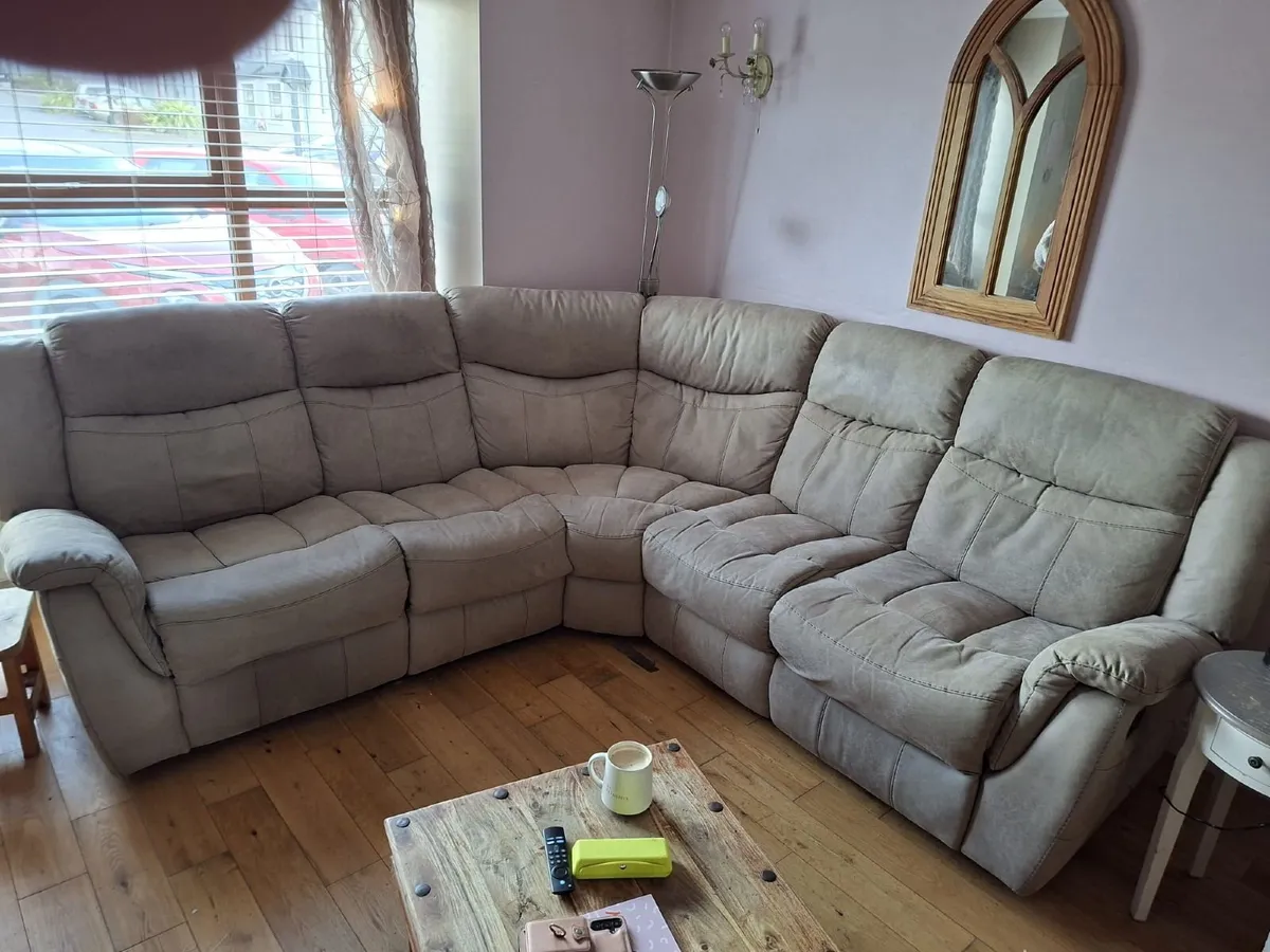 Corner sofa  recliner and swivel chair - Image 1