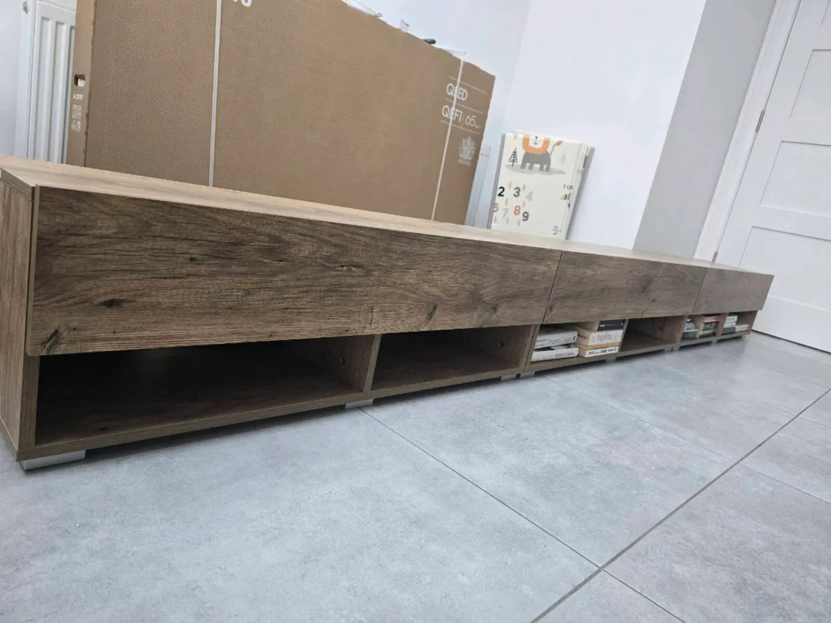 Large TV Unit Stand 88" | Modern Wooden TV Cabinet - Image 1