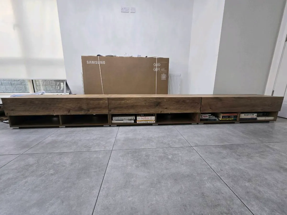 Large TV Unit Stand 88" | Modern Wooden TV Cabinet - Image 3