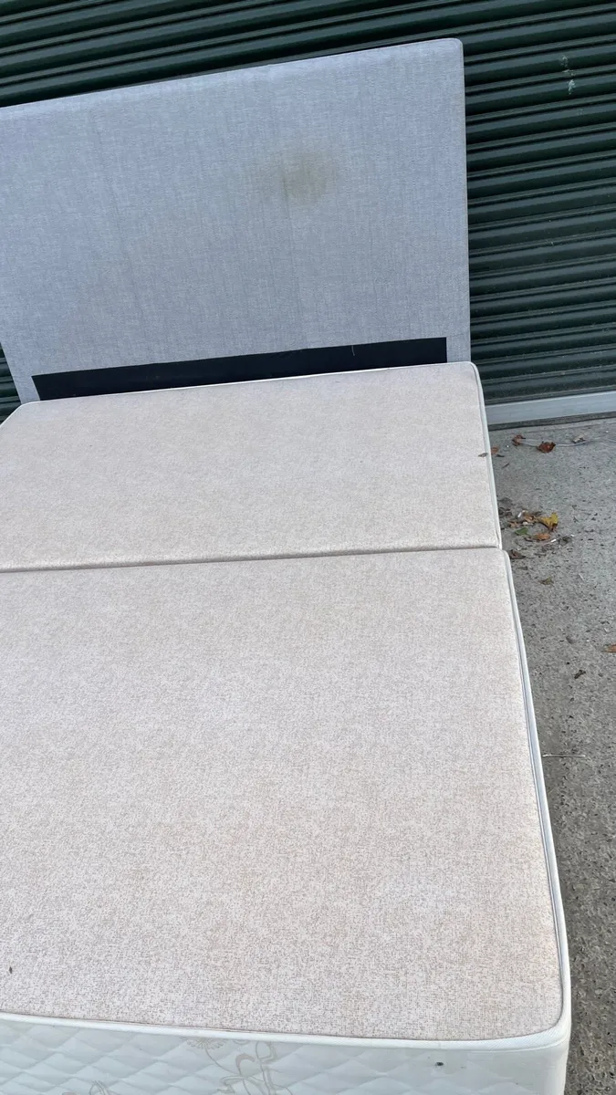 King size bed with headboard - Image 1