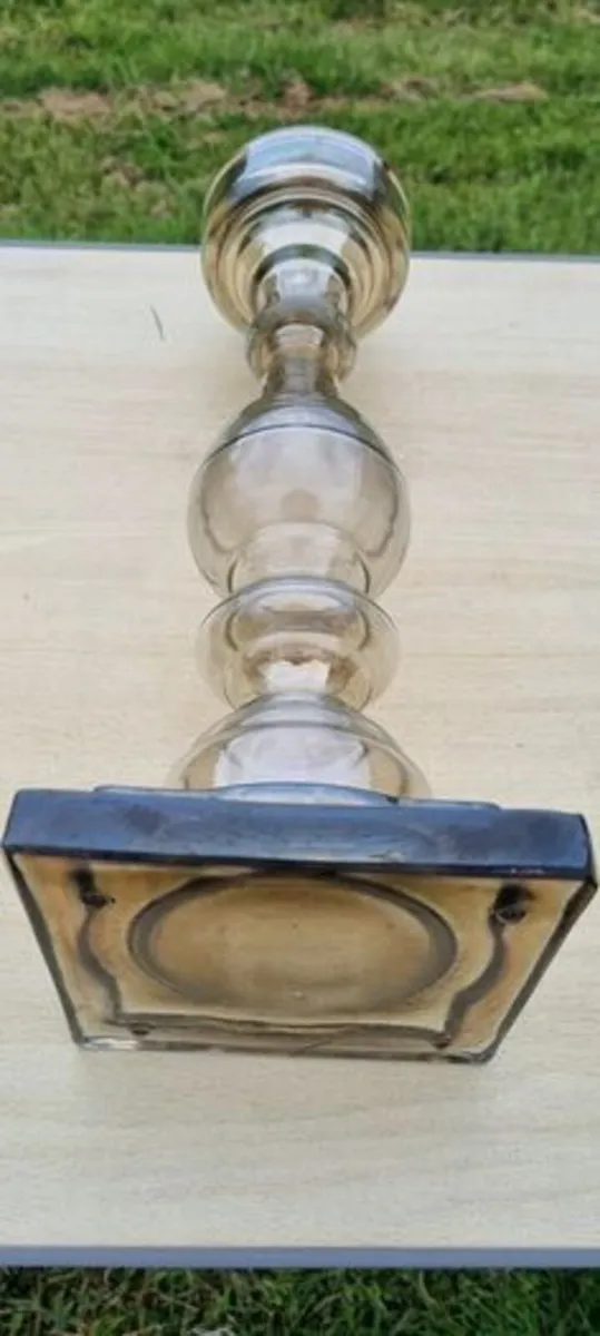 Vintage Large Glass Candlestick - Image 4