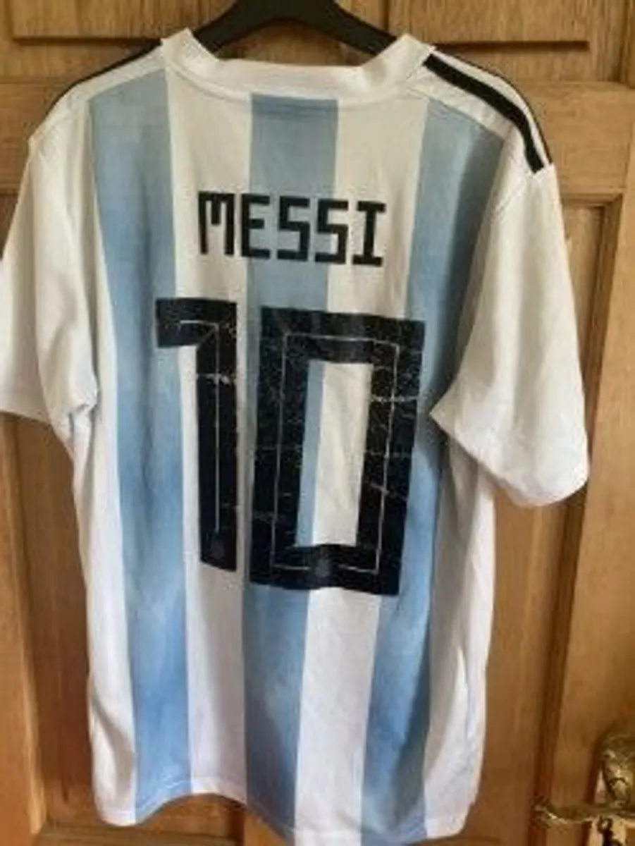 Argentina Adidas Home Jersey Messi 10, Used - Image 1