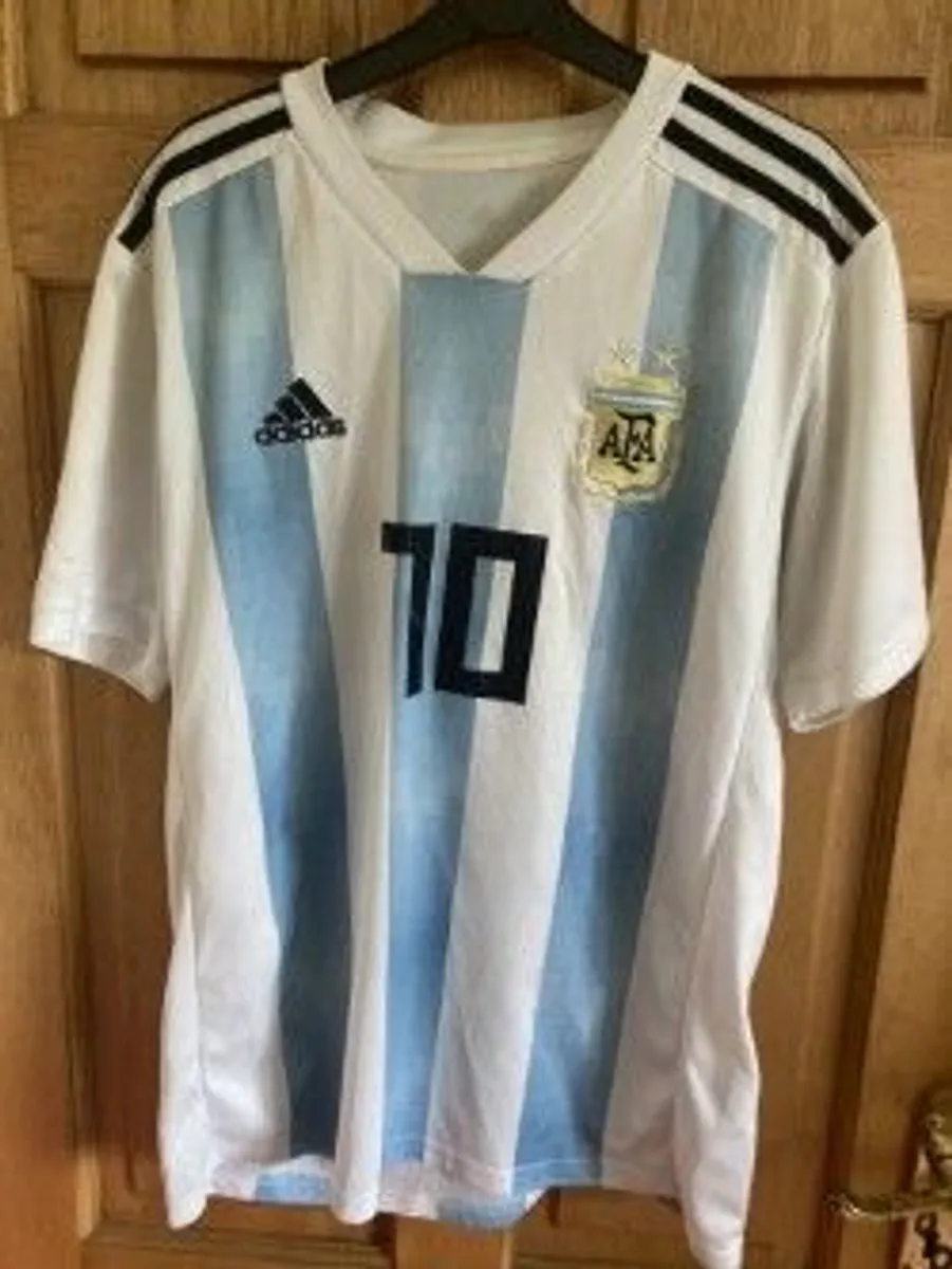 Argentina Adidas Home Jersey Messi 10, Used - Image 2