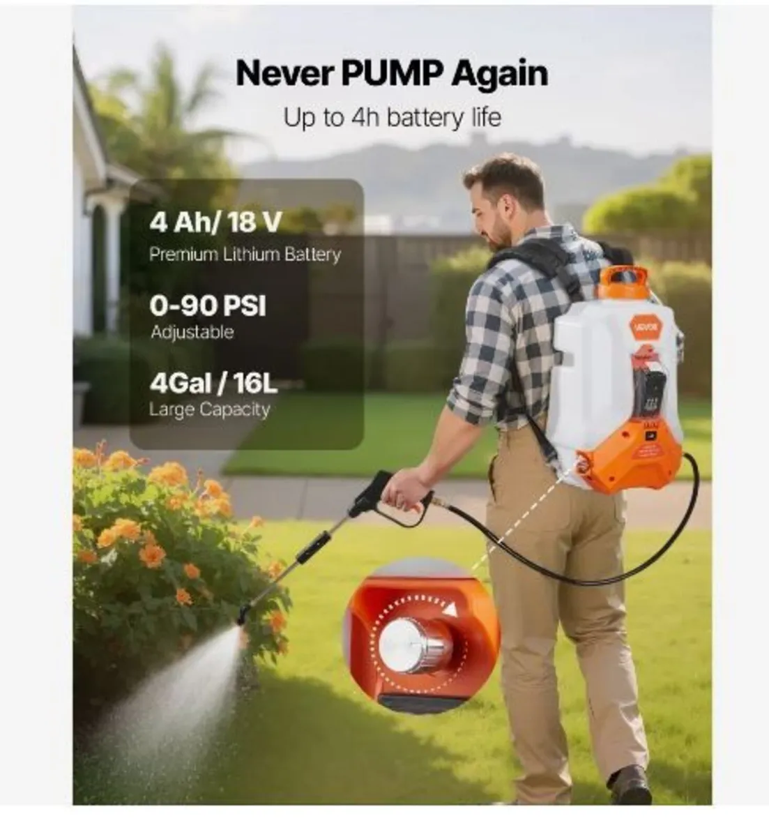 Battery Powered Backpack Sprayer - Image 3