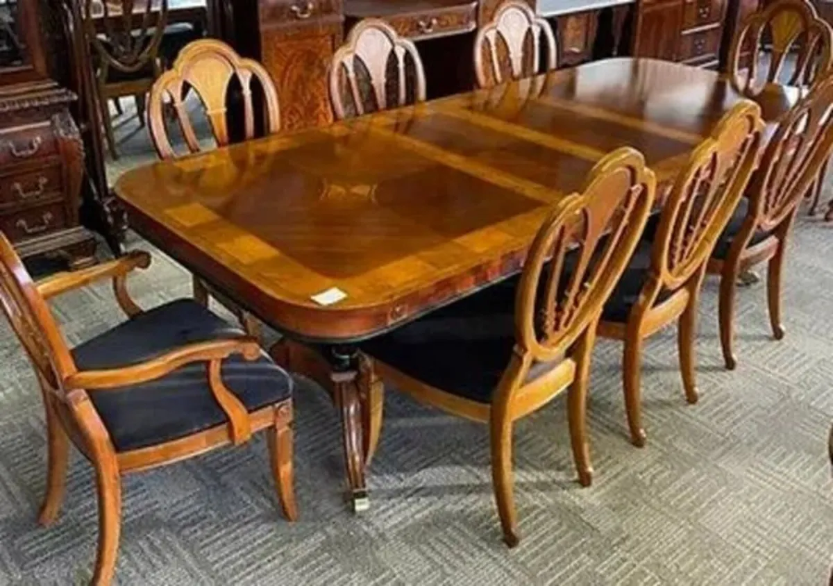 Dining Table & 8 Chairs - Image 1