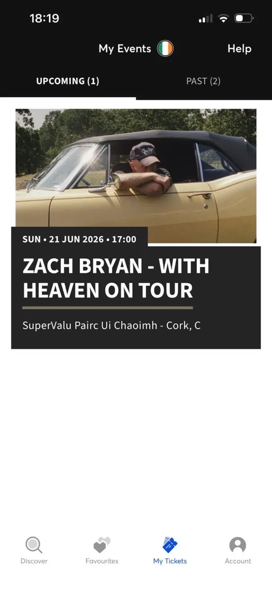 Zach Bryan Cork Seated Tickets