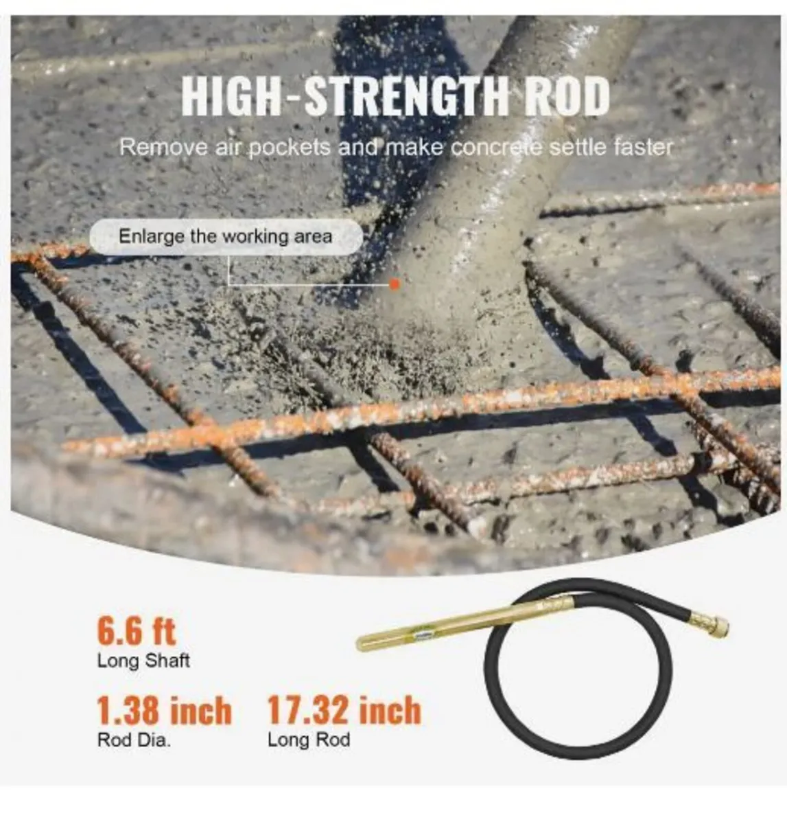 Handheld Concrete Vibrator, 960W - Image 4