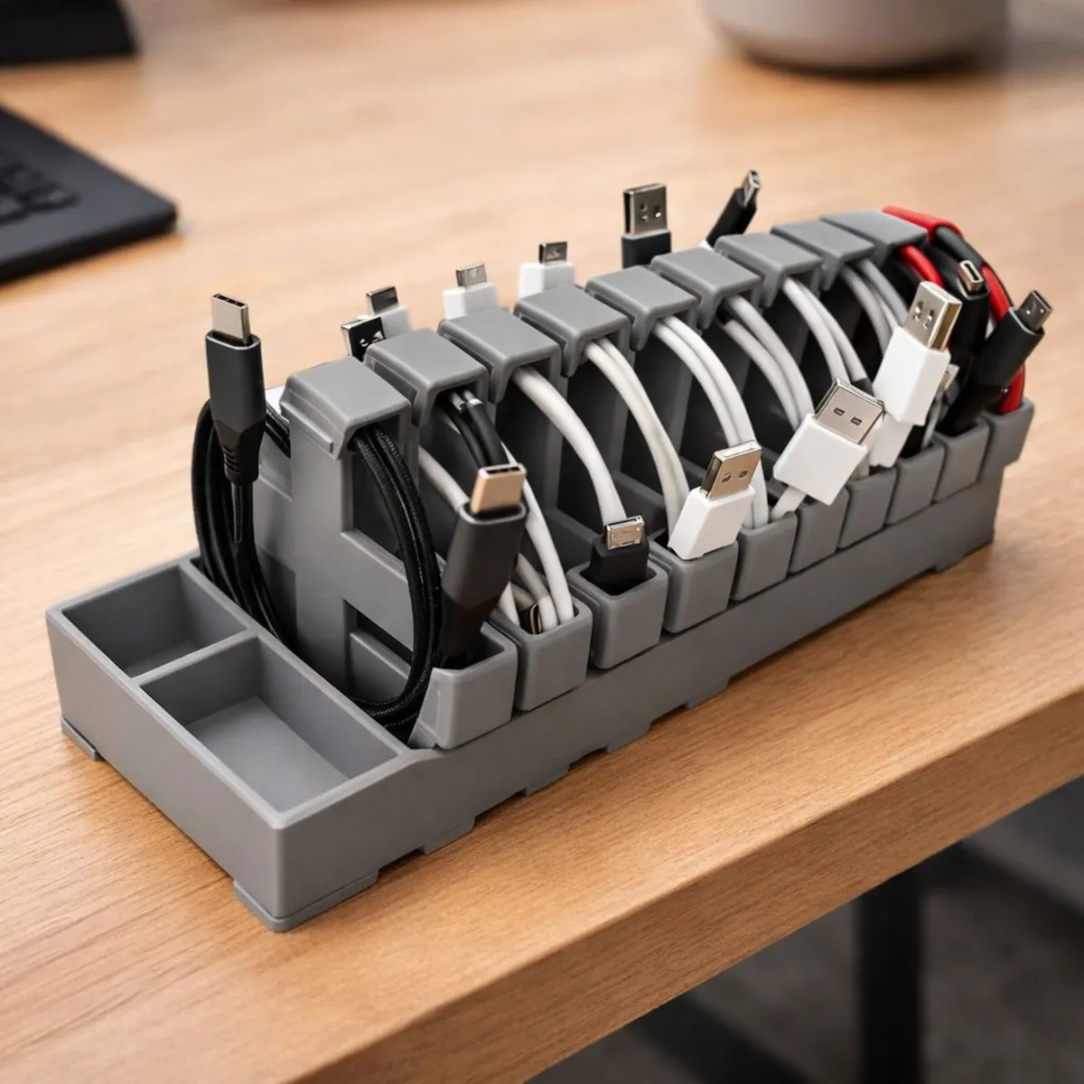 Desk Cable Organizer – Minimalist Setup