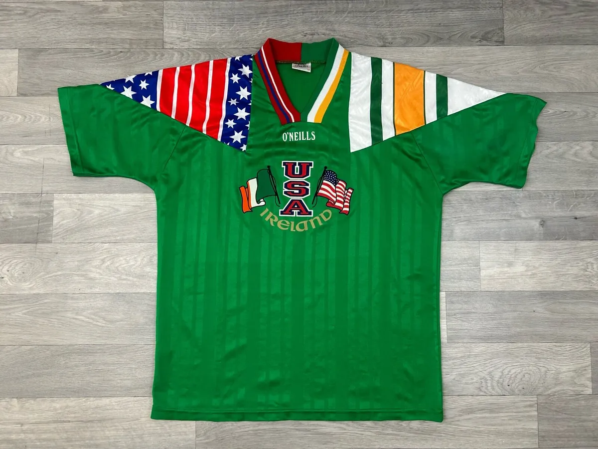 Vintage 1994 Oneills Ireland USA World Cup Jersey - Image 1