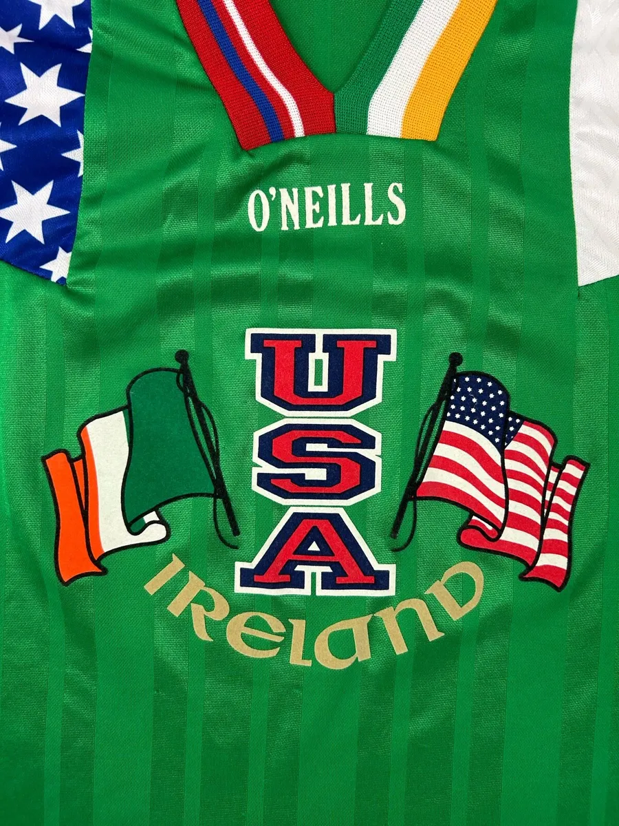 Vintage 1994 Oneills Ireland USA World Cup Jersey - Image 3