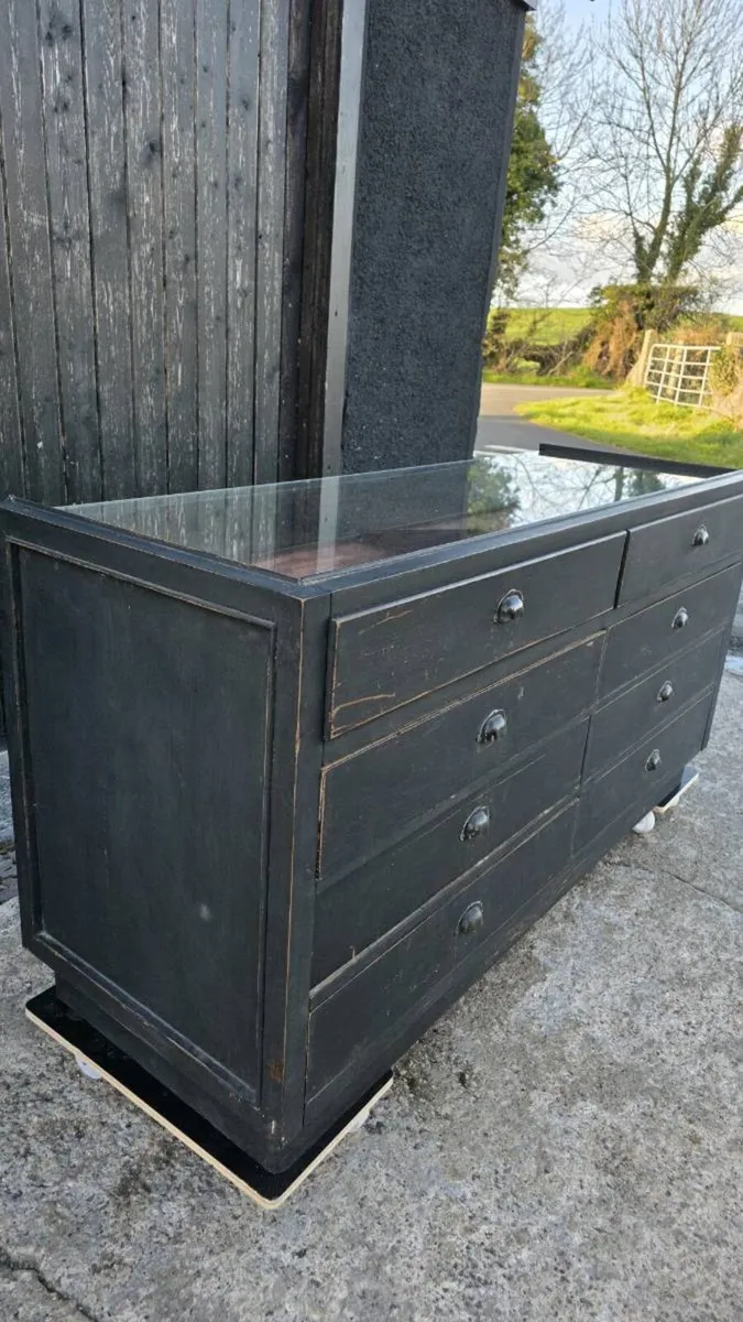 Vintage French shop cabinet counter haberdashery - Image 1