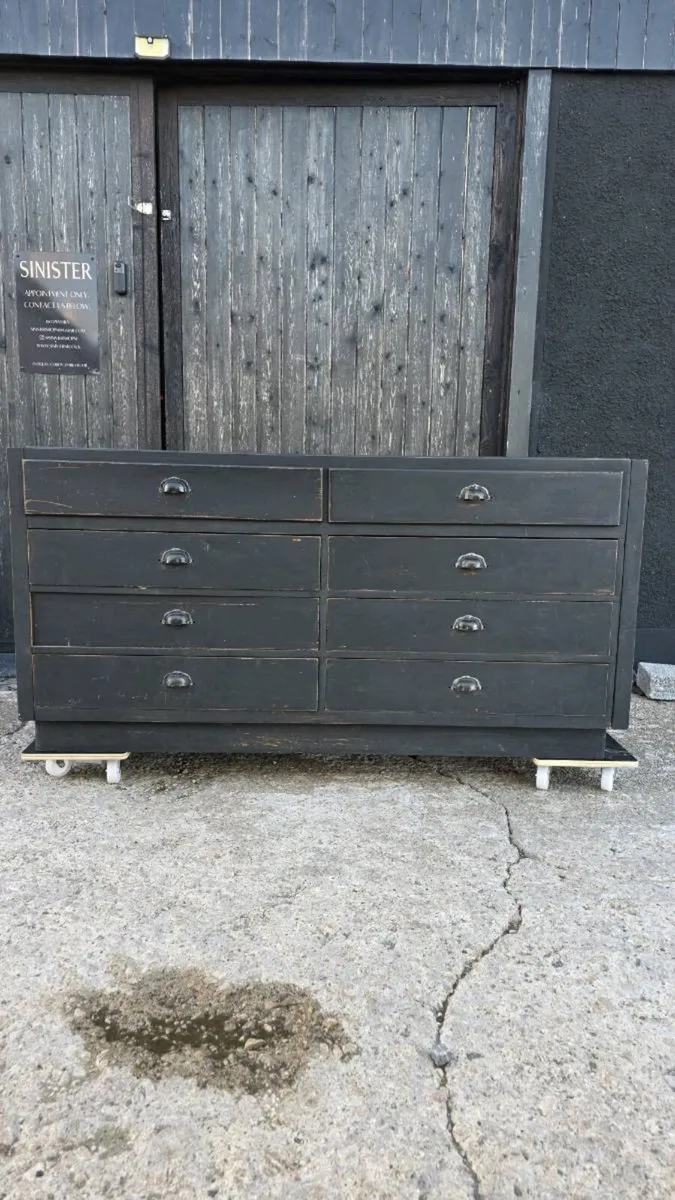 Vintage French shop cabinet counter haberdashery - Image 2