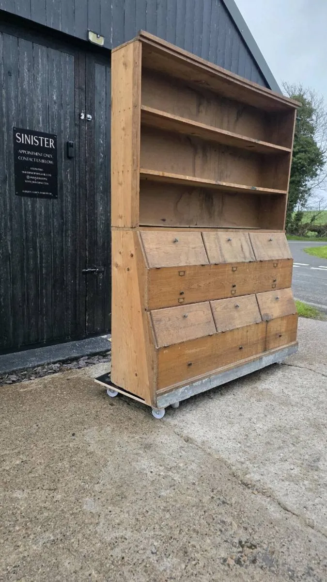 Large vintage French seed shop cabinet - Image 2