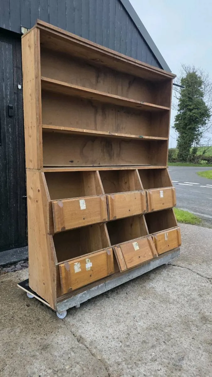 Large vintage French seed shop cabinet - Image 3