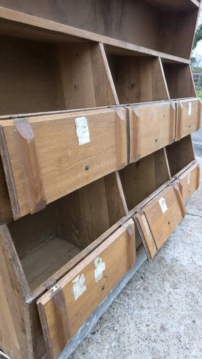 Large vintage French seed shop cabinet - Image 4