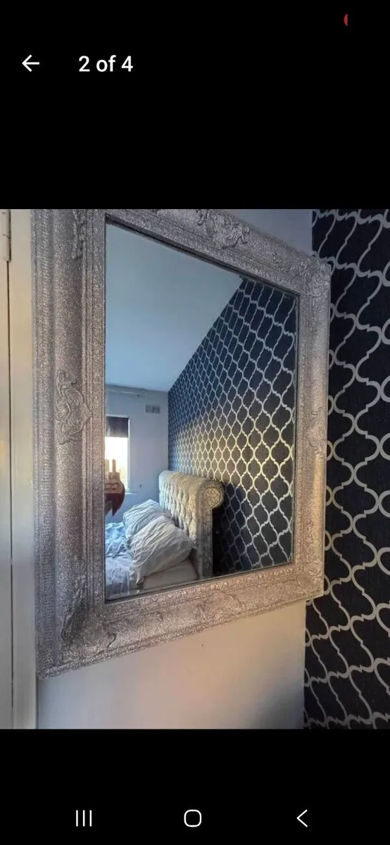 Mirror silver glitter mirror large - Image 1