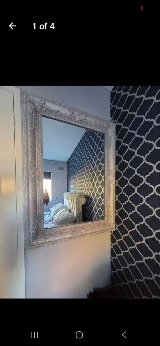 Mirror silver glitter mirror large - Image 2