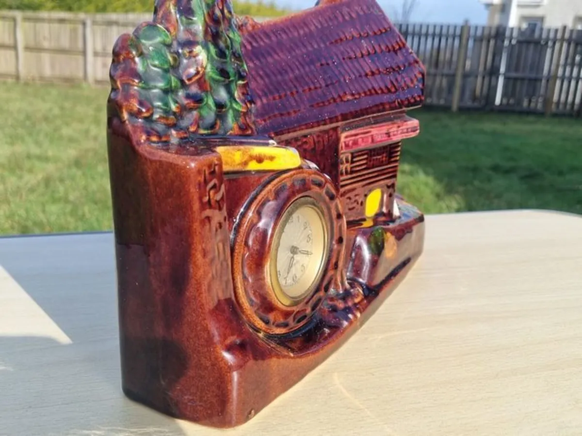 Vintage German Ceramic Mantel Clock - Image 3