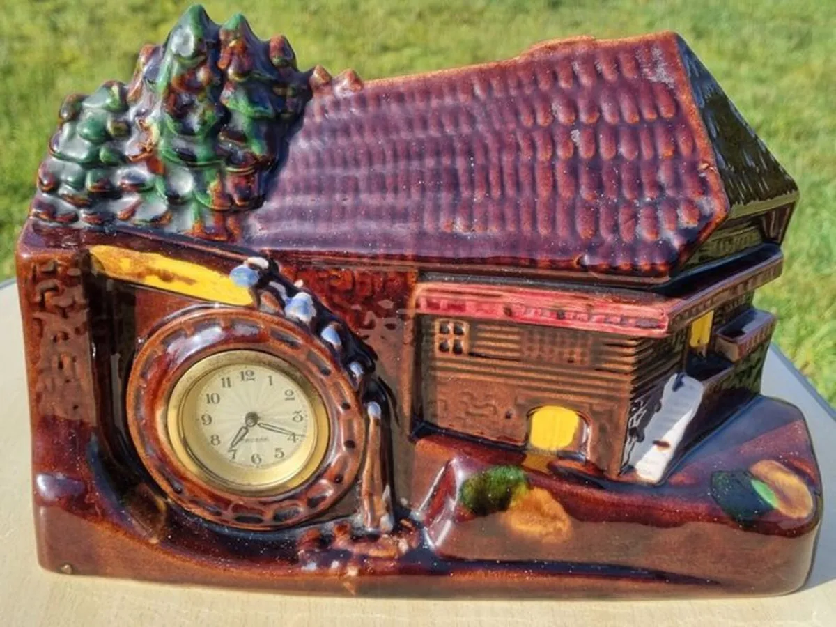 Vintage German Ceramic Mantel Clock - Image 1