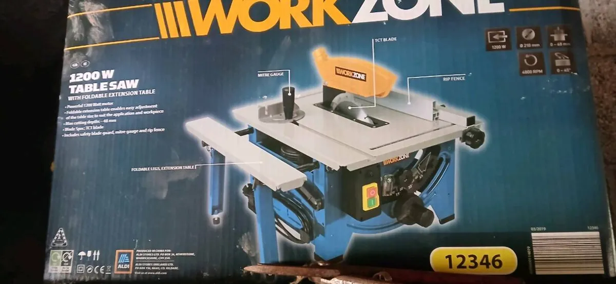 Work zone 1200w tablesaw