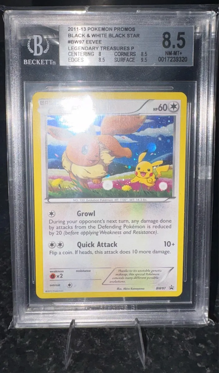 2013 Pokémon Eevee Pikachu BGS8.5 Promo #BW97 - Image 1