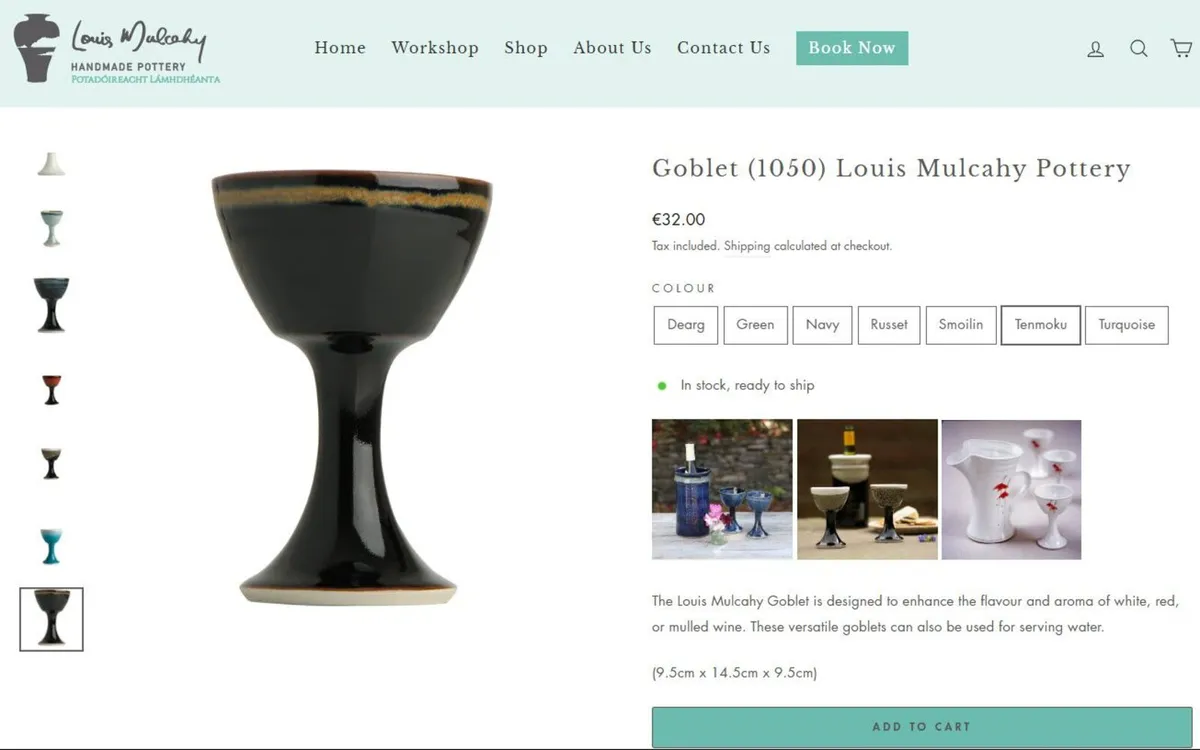 4 New Louis Mulcahy Wine Goblets - Image 4