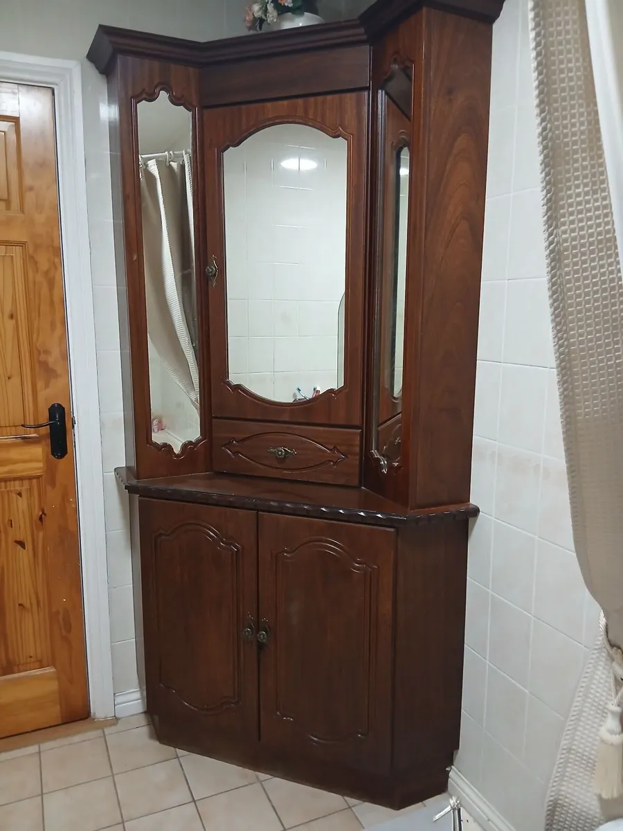 Solid Wood Mahogany Corner Unit For Sale - Image 1
