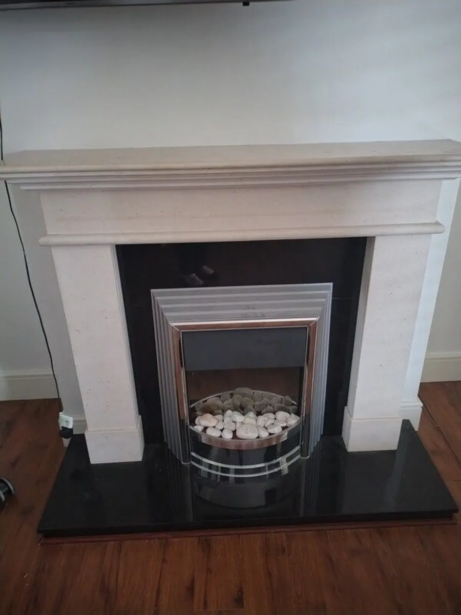 Marble Fireplace / Electric Fire