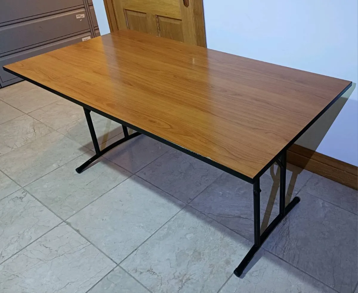 Foldable Wood & Steel Desk - Image 3