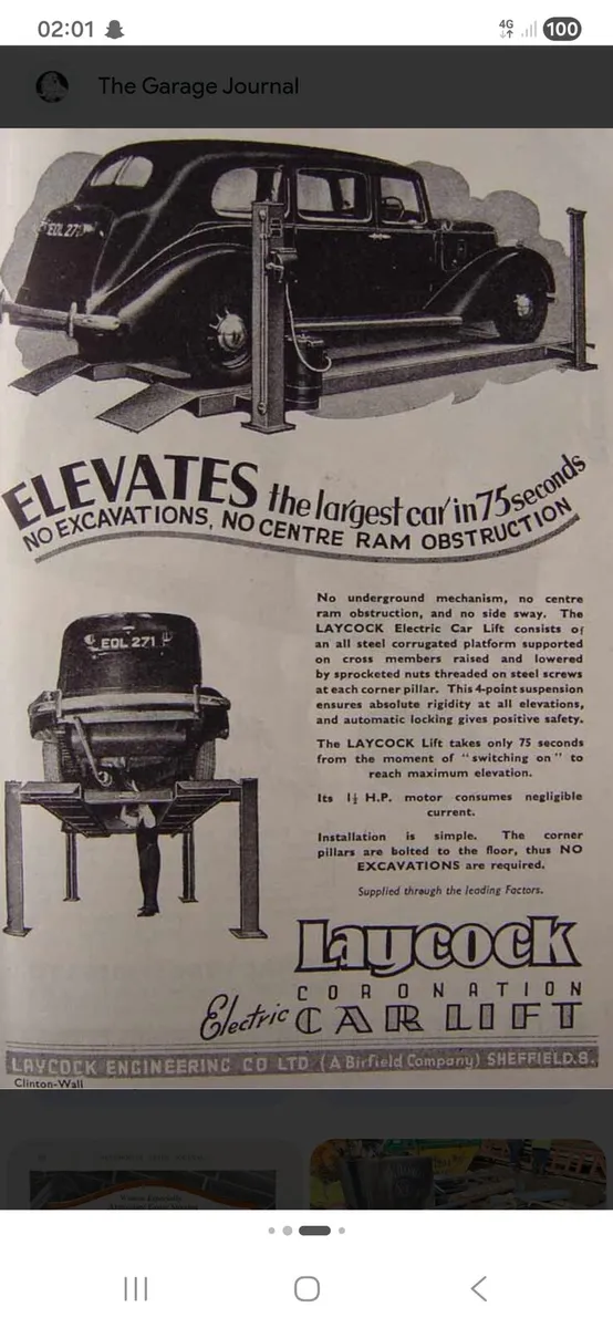 Vintage 4 post laycock ramp - Image 1