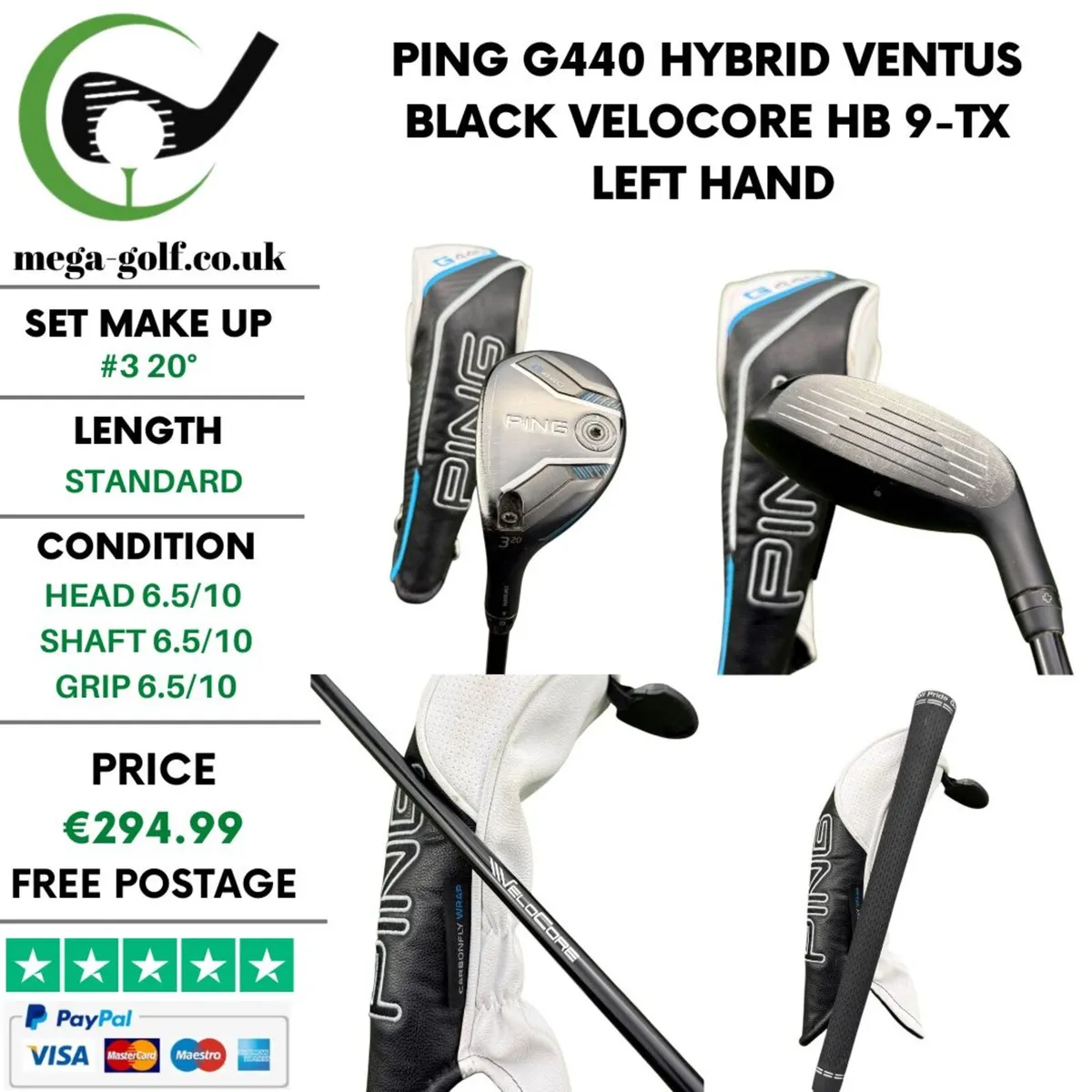 Ping G440 Hybrid / #3 20° / TX / Left Hand - Image 1