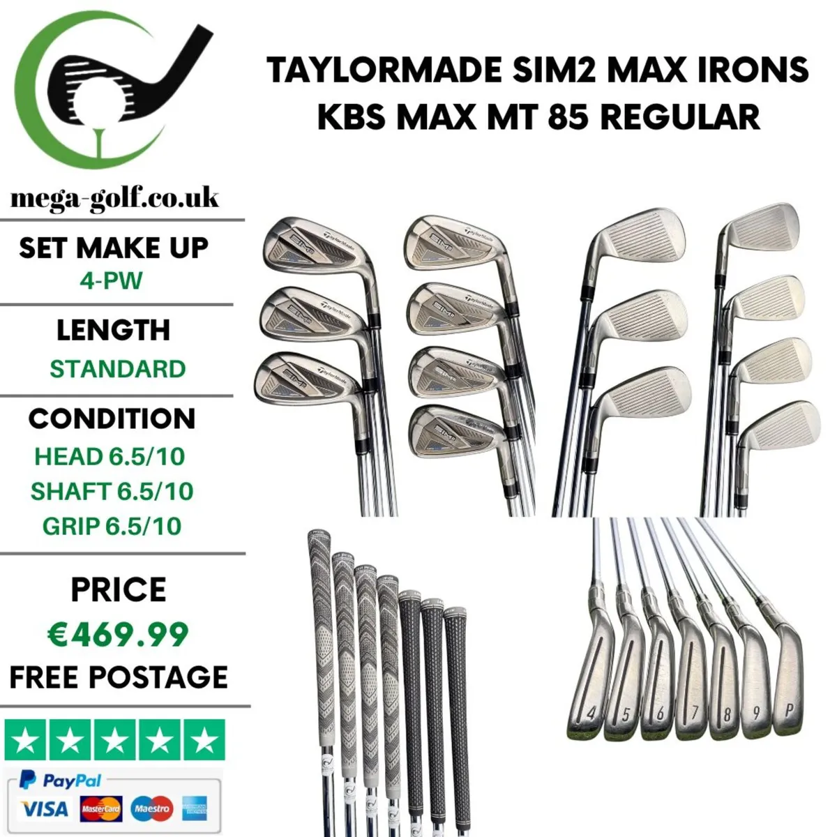 Taylormade Sim2 Max Irons / 4-Pw / Regular - Image 1