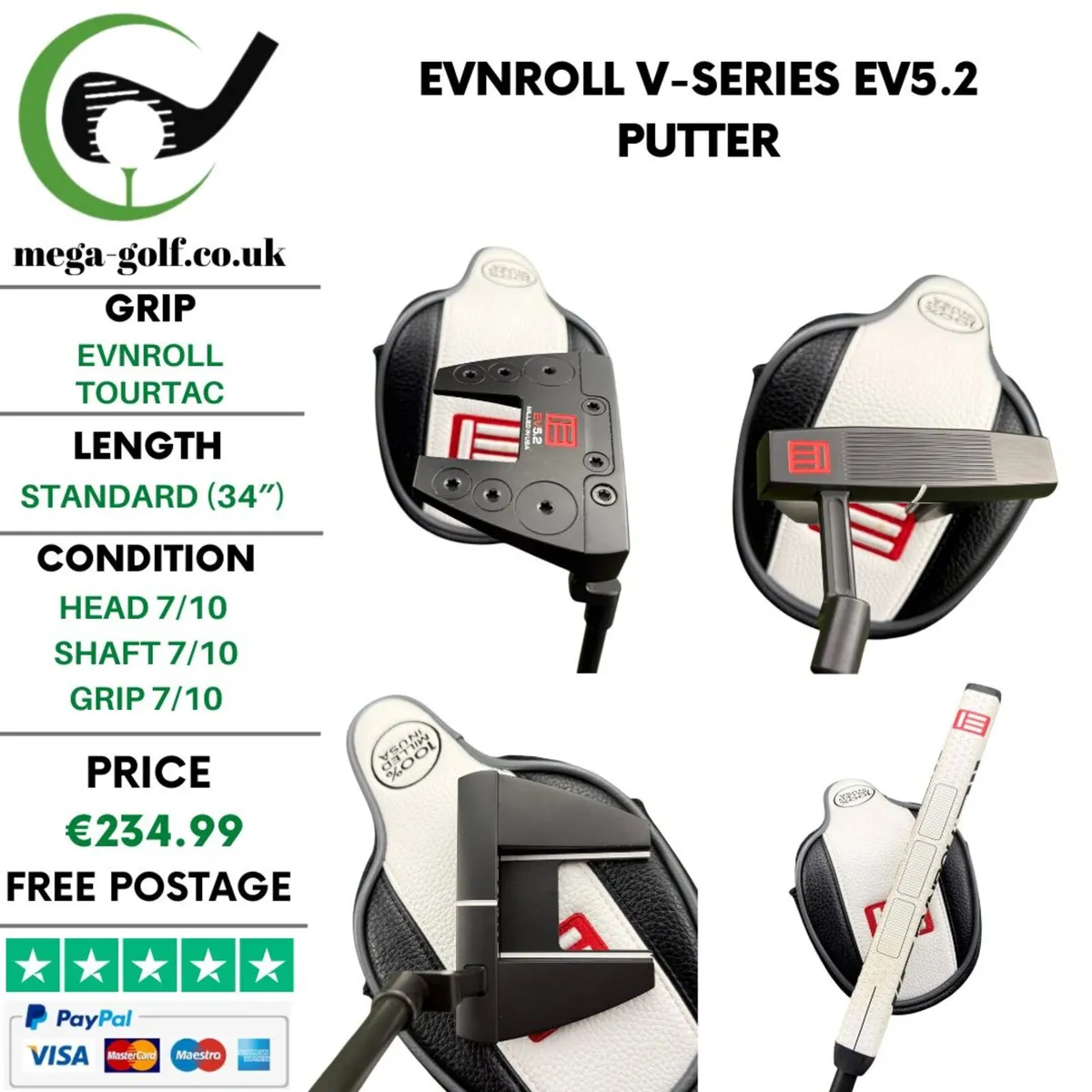 Evnroll V-Series EV5.2 Putter / 34'' - Image 1